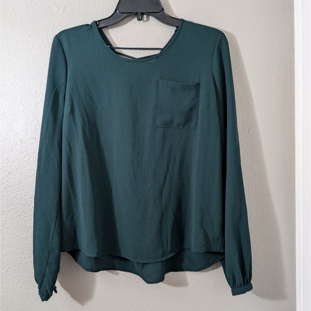 Charlotte Russe Long sleeve Blouse lace up top